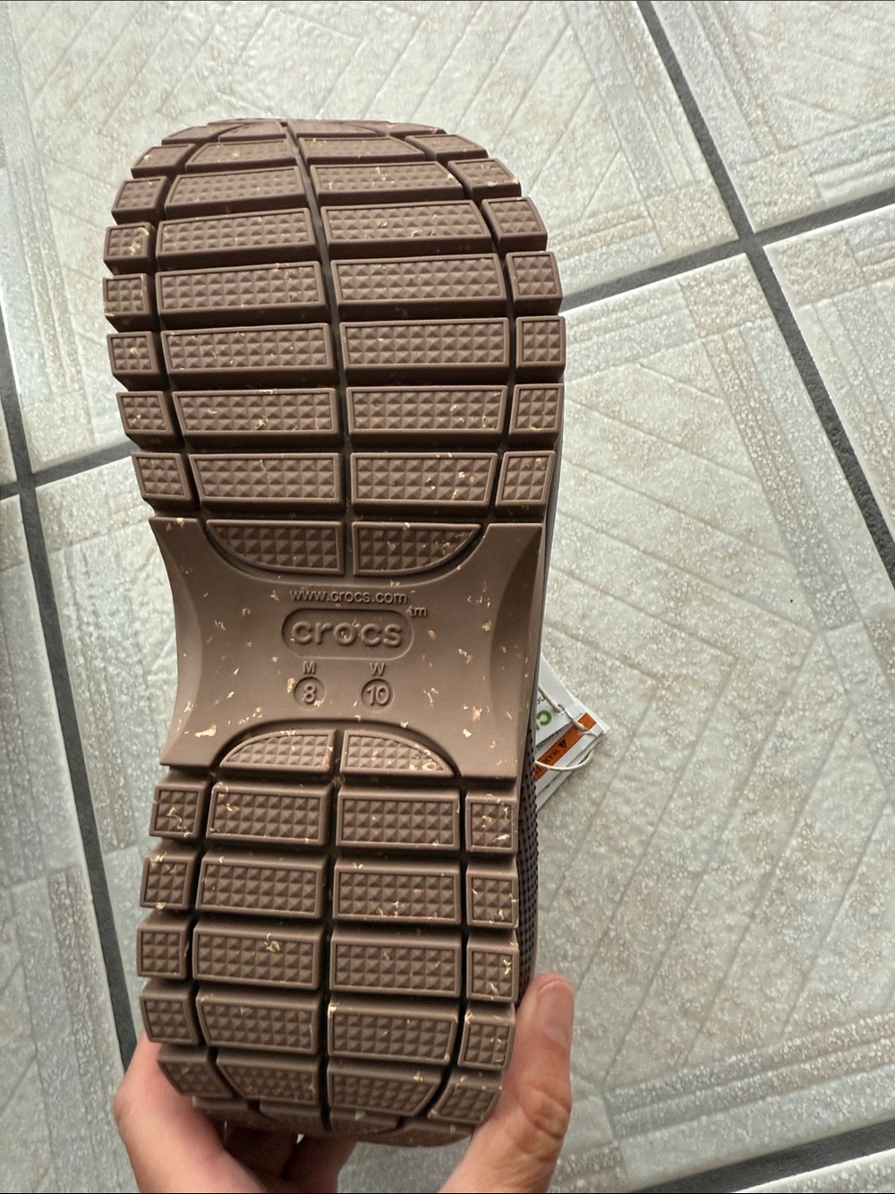 CROCS Woman’s beige size 10 W Sandel - Picture 7 of 12
